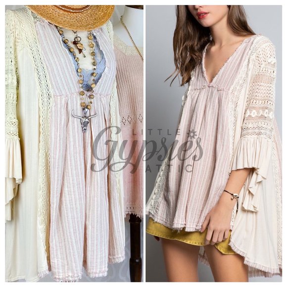 POL Casablanca Eye Catcher Linen Tunic Top - Picture 12 of 15